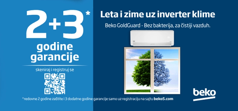 Beko produžena garancija za inverter klima uređaje